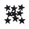 Yalulu Pack of 20 Black Star Patches, Iron-On Appliqué, Iron-On