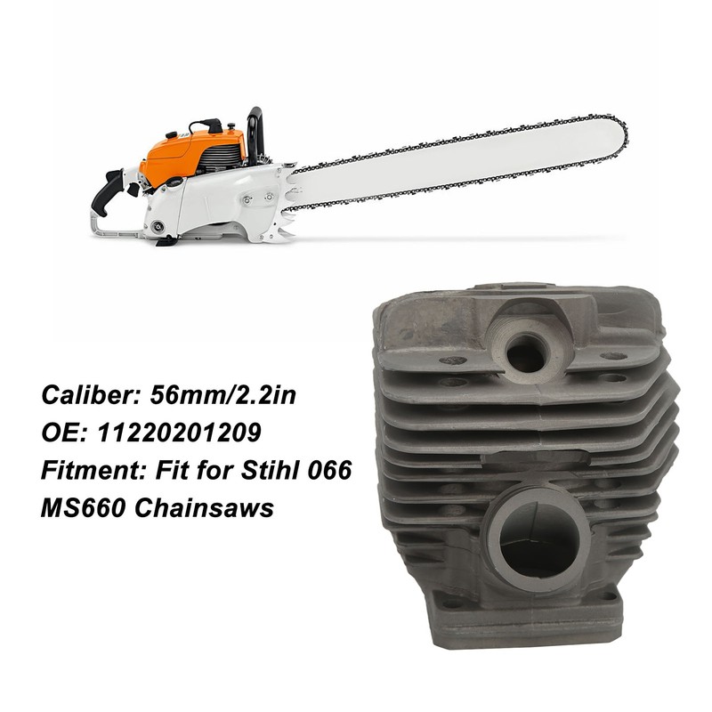 56mm Cylinder Piston Kit Chainsaws Replacement Parts11220201209 for Stihl 066