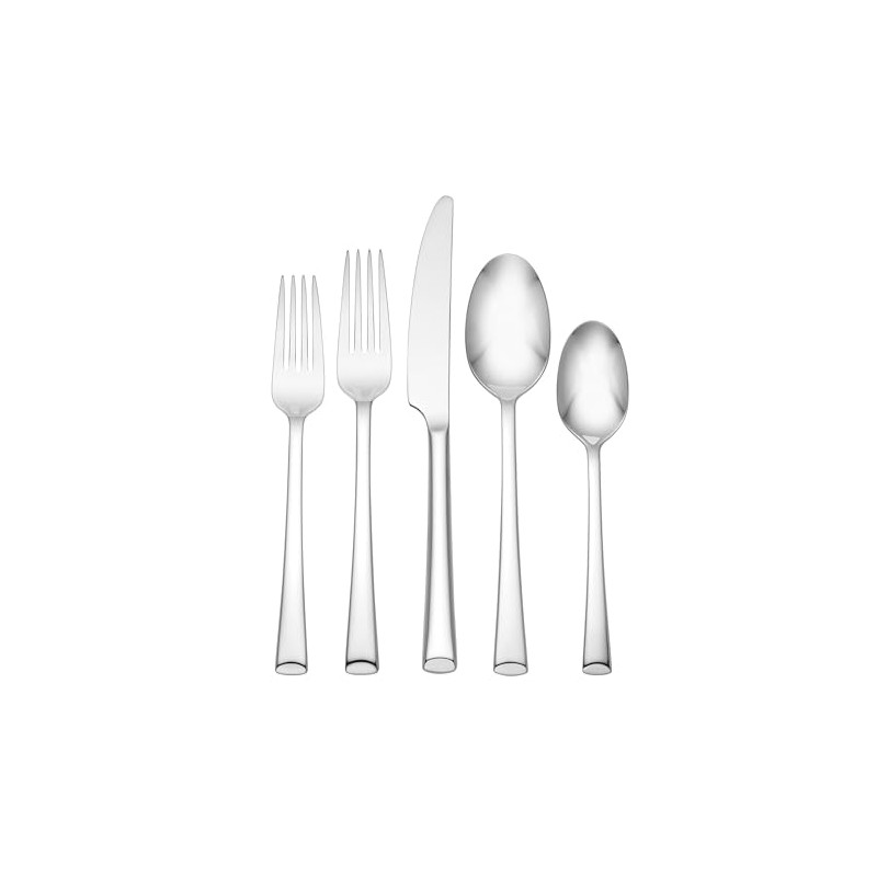Hampton Forge Ingrid Piece Flatware Set, 20 Count, Metallic