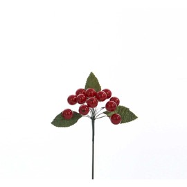 Christmas Flower Floral Single Small Red Berry Cluster