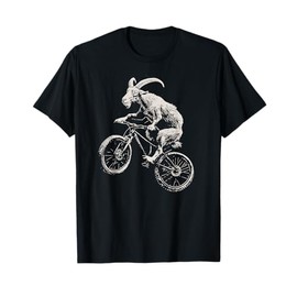 Goat Mountain Bike Funny Cycling MTB Cyclist Biker T-Shirt