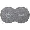 8-Shaped Small Cat Litter Box Debris Catcher Mat,18x10 Inches (Gray)