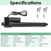 KM-LINEARTECH 24 Inch 600mm 225lbs/1000N 0.6"/sec High Speed 12V Linear