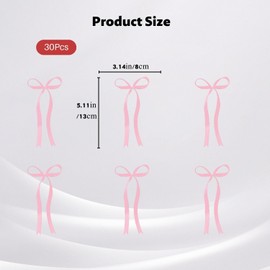 30 Stück Rosa Schleifen Deko, Tortendeko Schleife, Kuchendekoration mit Schleife, Hochzeitstorte Deko, Tortendeko Rosa für Baby-Mädchen, Party, Hochzeit, Valentinstag