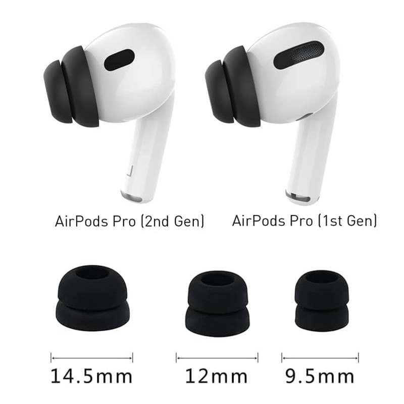 Zotech 3 Pair Replacement Silicone Double Flange Earbuds Tips for