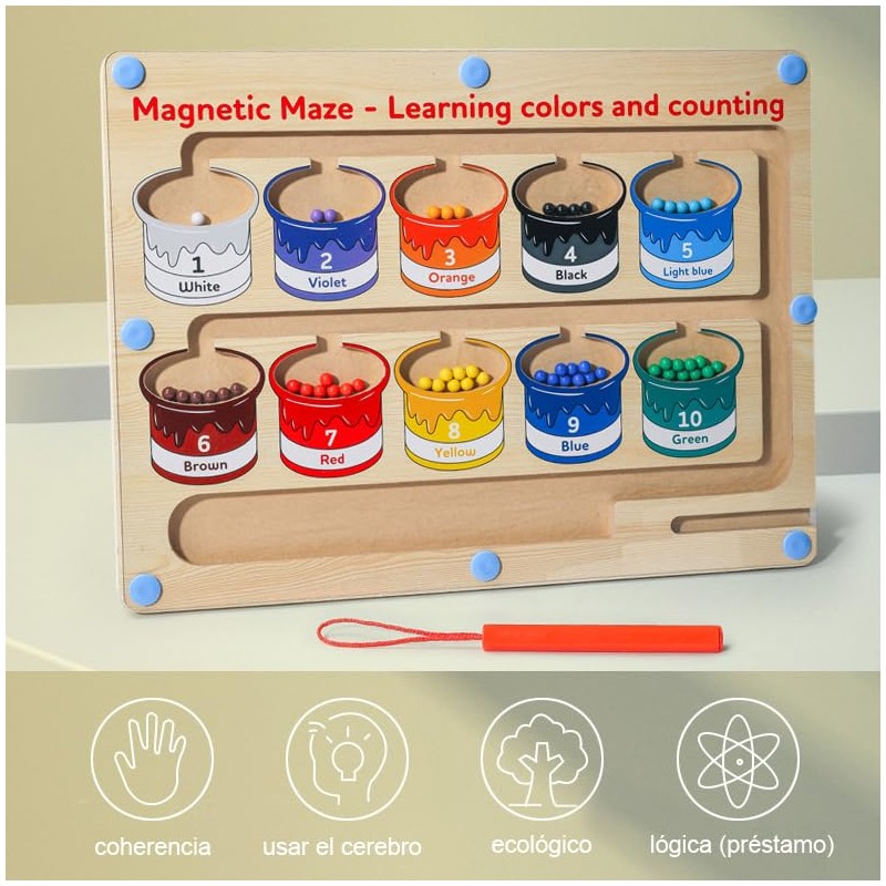 CHENGBAO Laberinto Mágicoi con Juguetes Didácticos para Niños, Juguetes didacticos