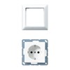 Complete Set JUNG AS 500 Frame, 1 Socket, Alpine White,