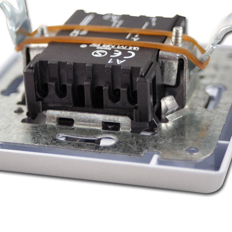 Delphi Double-Throw Switch White Set of 8 250 V/10 A