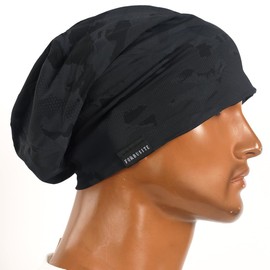 HISSHE Mens Thin Baggy Slouch Summer Beanie Hat Retro Skull Cap (Fad Grey)