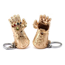 365Home Infinity Gauntlet Keychain Bottle Opener Thanos Glove Keychain Bottle Opener Thanos Beer Bottle Opener Keychain (Gold)