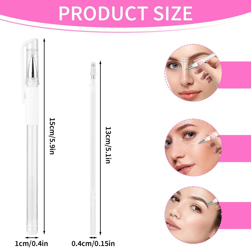 TIESOME Eyebrow Microblading Marker Pens, 2pcs Skin Marker Pen Eyebrow