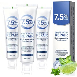 7.5% Hydroxyapatite Toothpaste, 7.5% Hydroxyapatite Toothpaste for Enamel Protection and Tooth Strengthening, White Tooth Repair, Sensitive Teeth, Gentle Mint, Daily Use for Oral Health (3)