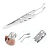 Gatuida Stainless Steel Eyelid Forceps Meibomian Gland Expressor Tweezers for