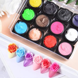 EBANKU Sculpture Painting Nail Gel Set, 12 Colors 3D Nail Carved Gel Sculpture Creative DIY Decoration Painting Glue with Tools, Silicone Pen, Cuticle Pusher and Carving Brush