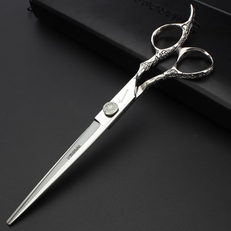 7 Inch Professional Hairdressing Scissors Barber Rose Pattern Hairdressing Scissors