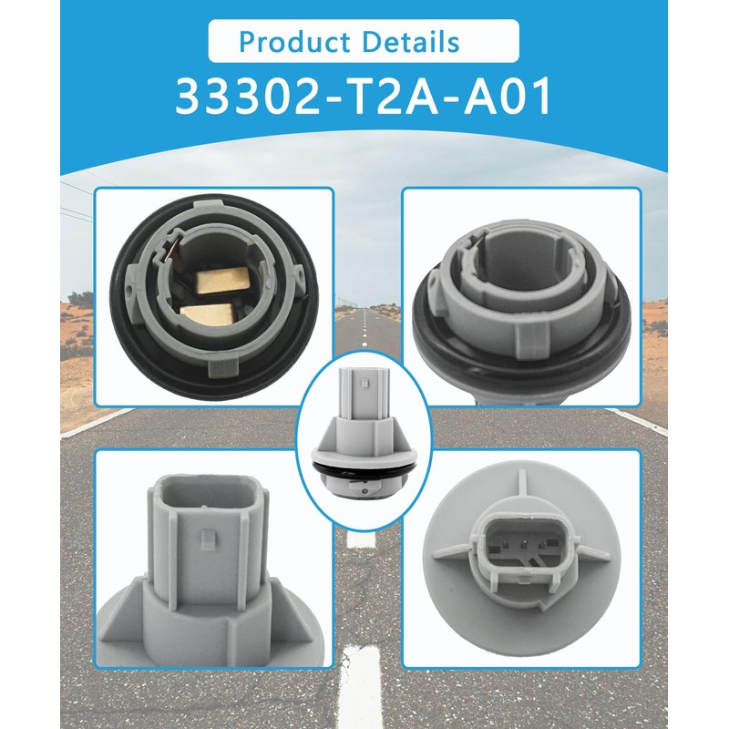 2Pcs 33302-T2A-A01 Front Turn Signal Bulb Socket S25W Fits For