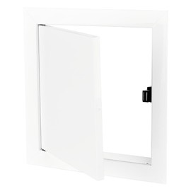 Inspection Flap 20 x 20 cm Drywall Metal Inspection Door 200 x 200 mm Strong Magnetic Closure White Universal Cover Maintenance Door Durable Powder Coating Steel Service Flap Quick Access Door