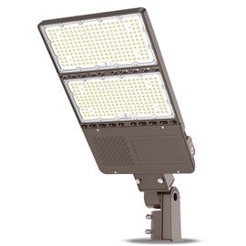 LED Parking Lot Light 320W, UL Listed LED Shoebox Light 44800LM 5000K, IP65 Dusk to Dawn Outdoor Light Pole Fixture, Commercial Street Area Flood Lighting for Roadway Yard Sports, 100-277V (Slip Fit)