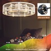 Depuley Modern Ceiling Fans with Light: Cement Flush Mount Ceiling