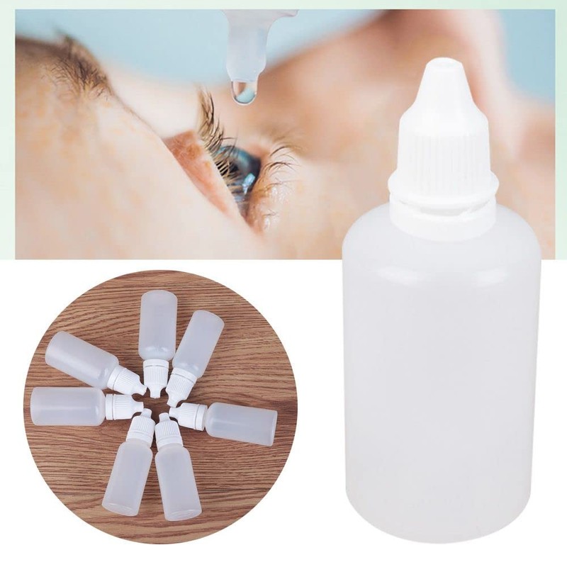 24Pcs Squeezable Plastic Dropper Bottles with Screw Caps Cosmetic Sample