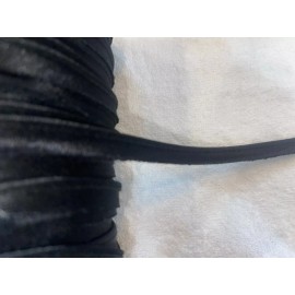 Unbranded 10 yards SOLID BLACK shiny SATIN sewing upholstery trim lip piping 1/2" wide