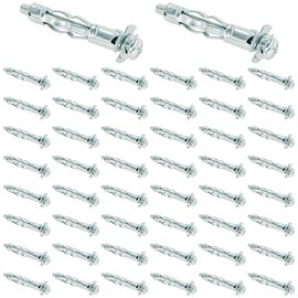 50 PCS Metal Drywall Expansion Bolts Screws Plasterboard Fixings Hollow Wall Anchors
