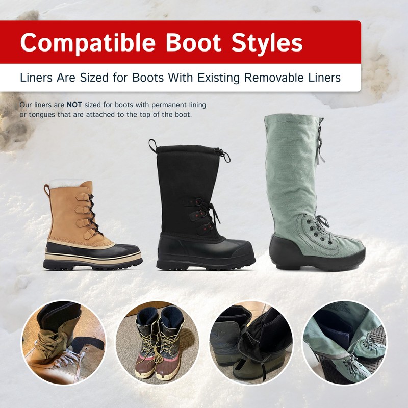 The Felt Store Wool Boot Liners for Men and Women