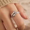 LOVECOM Christmas Day Gifts, Hug Ring,925 Sterling Silver Hug Rings