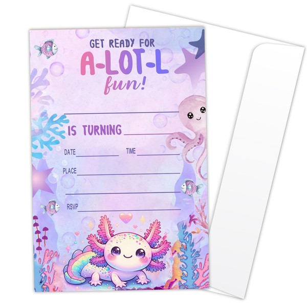 LONLONBANG 20 Birthday Party Invitation Cards with Envelopes - L860