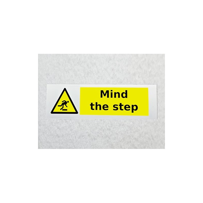 Mind the Step Warning Sticker Waterproof Outdoor Vinyl Sticker 150