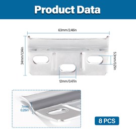 VooGenzek 8 PCS Kitchen Cabinet Brackets Carrier, Kitchen Cabinet Hanging Brackets, Cabinet Hanger Suspension, Cabinet Hanging Bracket Plates, for Wall Mounting Cupboards Hanger