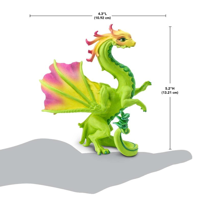 Safari Ltd. Flower Dragon Figurine - Detailed Vibrantly-Colored 4.5" Model