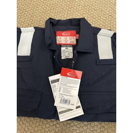 PORTWEST BIZWELD UBIZ5 FLAME RESISTANT NAVY COVERALL *SIZE: 4XL LEG:31"