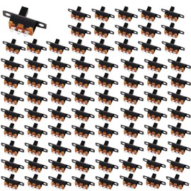 HUAZIZ 180 pieces mini slide switch, toggle switch, 3 pin, 2 positions, toggle switch, 0.5 A, 50 V DC, SPDT, mini format SPDT assembly, soldering switch, mini panel slide switch