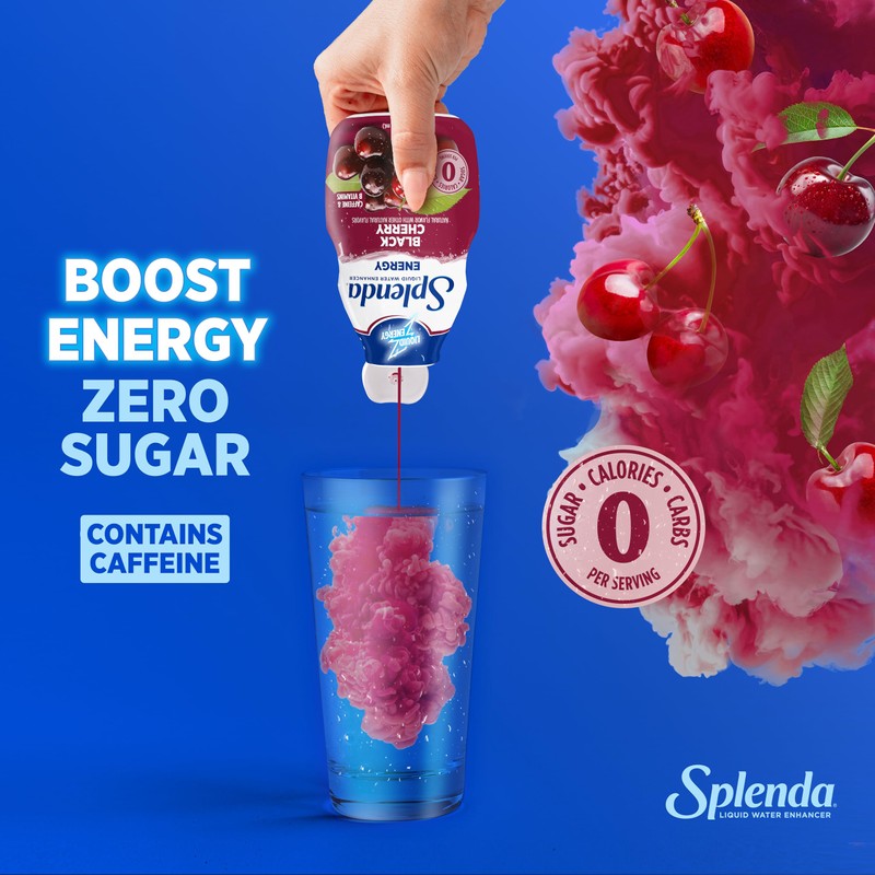 SPLENDA Energy Liquid Water Enhancer Drops, Sugar Free, Zero Calorie,