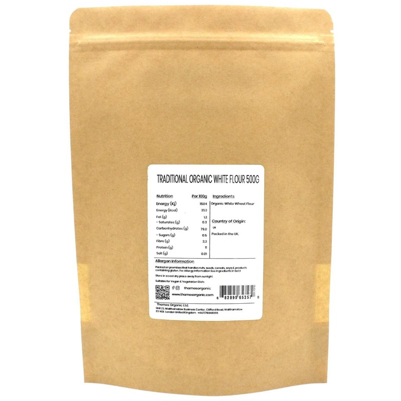 Traditional Organic White Flour-Certified Organic, Non-GMO, Vegan, No Additives, No