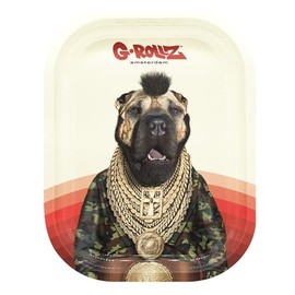 G-Rollz Rolling Tray, Rolling Tray, Rolling Mat, Tray with Pets Rock Motif Fool