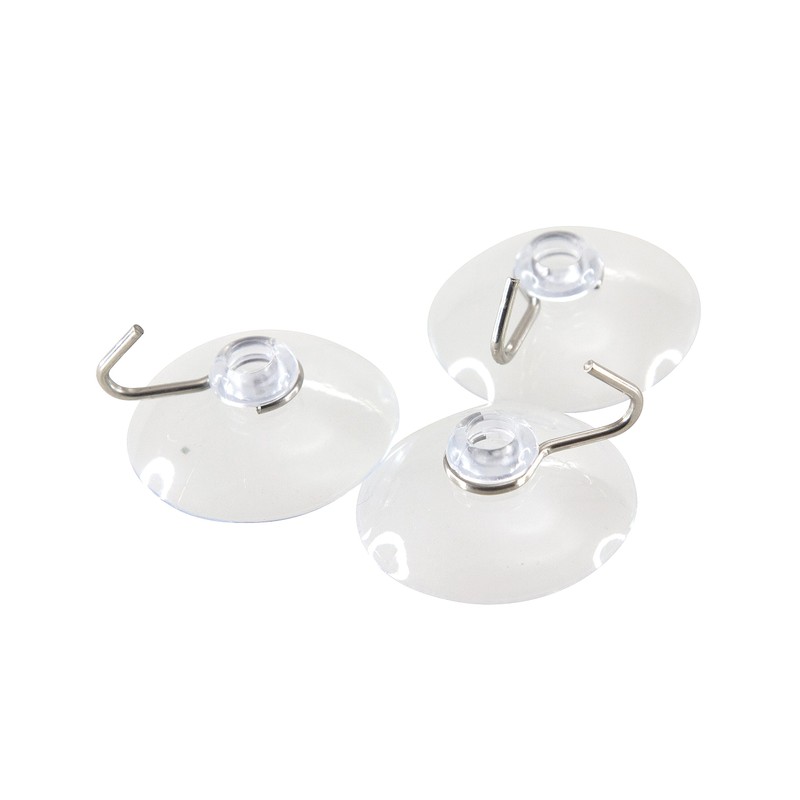 Baumgartens Suction Cups with Hook 50 Pack Clear (DG-4001)