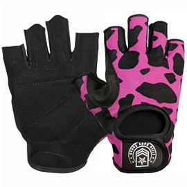 Elite Body Squad Gym Gloves For Women - Pro Quality Pink Ladies Weight Lifting Workout Glove With Suede Leather Palm + Breathable Lycra For Sports Exercise, Cycling, Cross Training + Fitness (Medium)