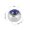 uxcell M20 x 2.5mm Nylon Insert Hex Lock Nuts, 304