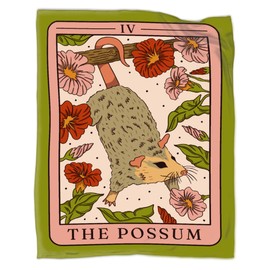 Possum Blanket Gifts for Possum Lover 60 x 50 Inch for Teen,Possum Possum Fannel Fleece Throw Blanket Super Soft Throws Blanket for Bed Couch Sofa