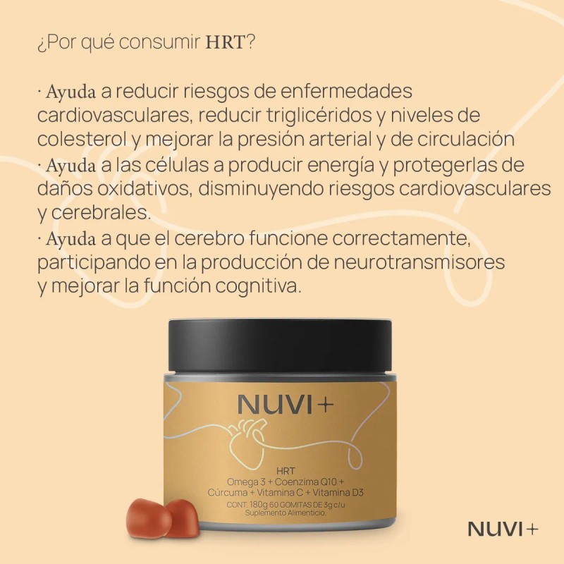 Nuvi+ Gomitas De Omega 3, Coq10, Vit D3, S/azúcar Y