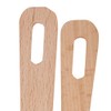 Ejoyous Agujas de tejer de madera, 5 piezas, ojos grandes,