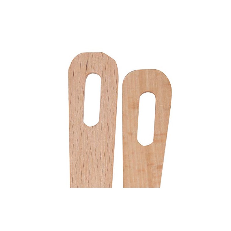 Ejoyous Agujas de tejer de madera, 5 piezas, ojos grandes,