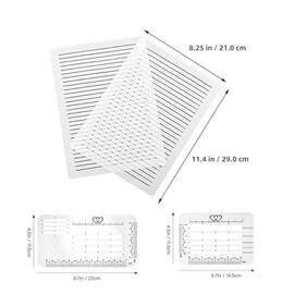 BETOOKY Plantillas de Escritura de Plástico 12 Piezas Regla Multifuncional para Caligrafía y Dibujo de Líneas Paralelas Plantilla para Diarios y Carta