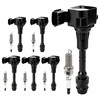 UF349 Ignition Coils & Double Iridium Spark Plugs (6-Pack) Compatible