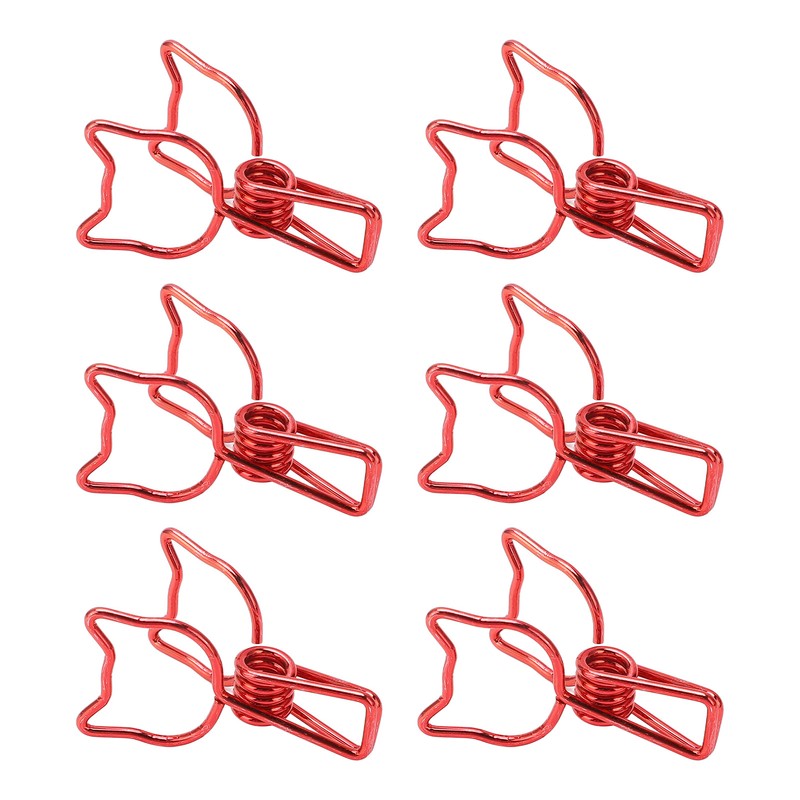 100Pcs Kitten Binder Clips Cute Animal Style Strong Clamping Hollow