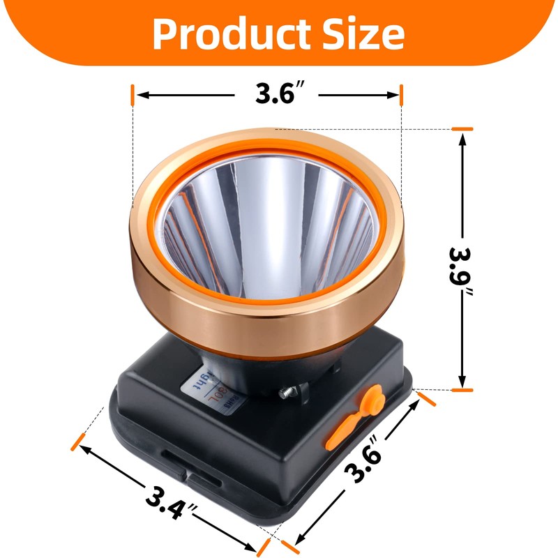 Hunting friends Superbright LED Rechargeable Headlamp,High Power 2 Light Modes