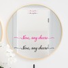 KWOYOS Now Say Cheese Mirror Decal, Rearview Mirror Decal, Vanity