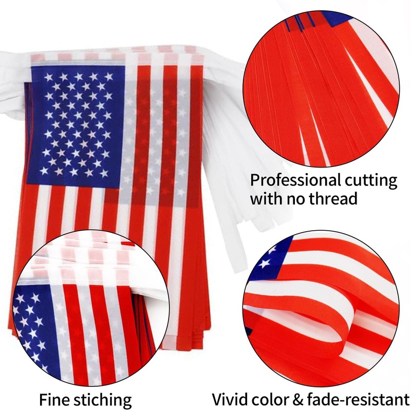 American Flag Banner, Small American Flag Mini USA Flags, Used